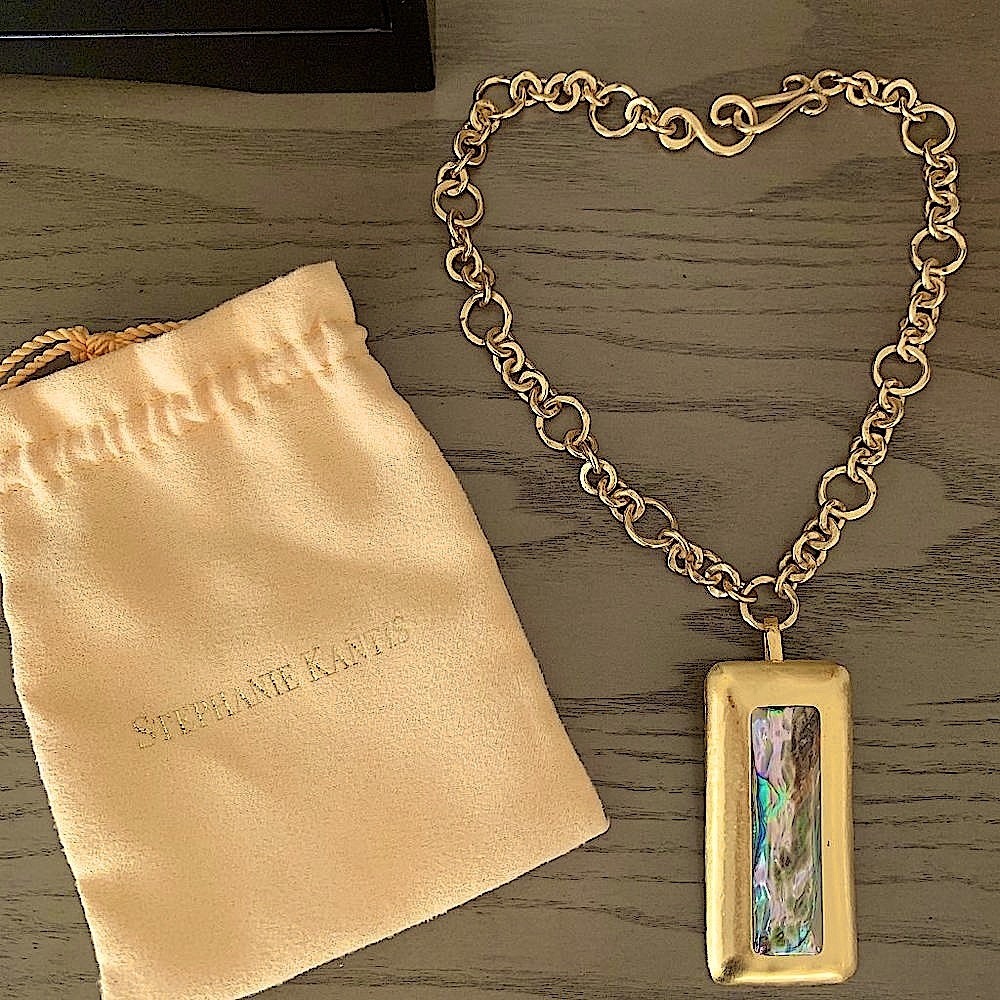 STEPHANIE KANTIS Coronation Collection "S” GOLD NECKLACE & PENDANT SET, OS